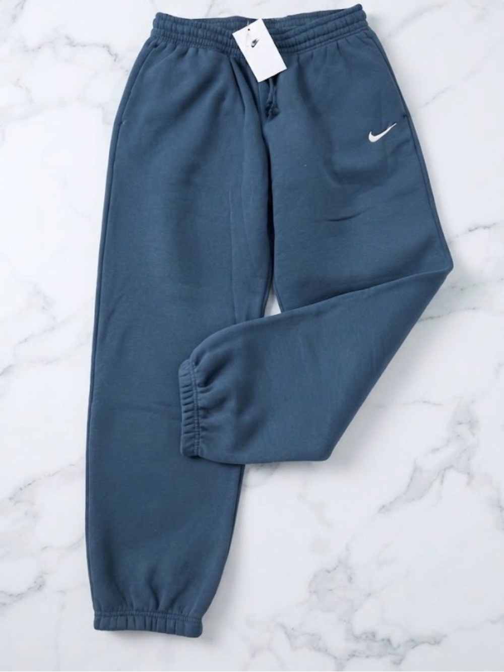 Nike Oversized Fit High Rise Fleece Sweatpants Joggers (Size M, Bottle Green)